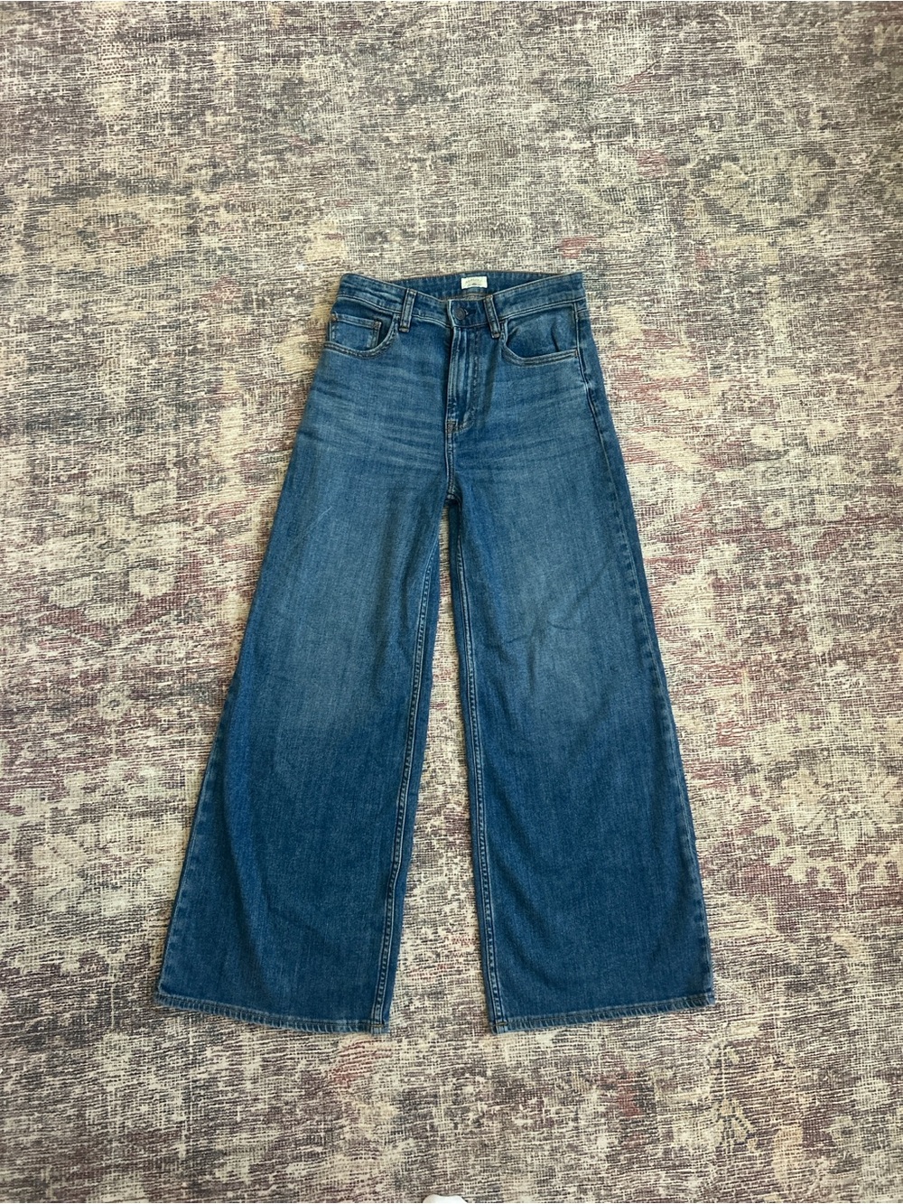 Faherty Wide-Leg Jeans in Denim Blue